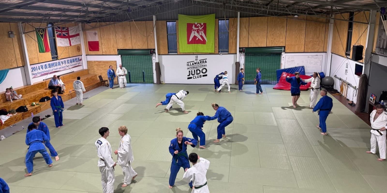 Senior judo class in action at IIJC