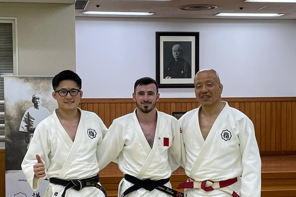 IIJC member training at the Kodokan with instructors